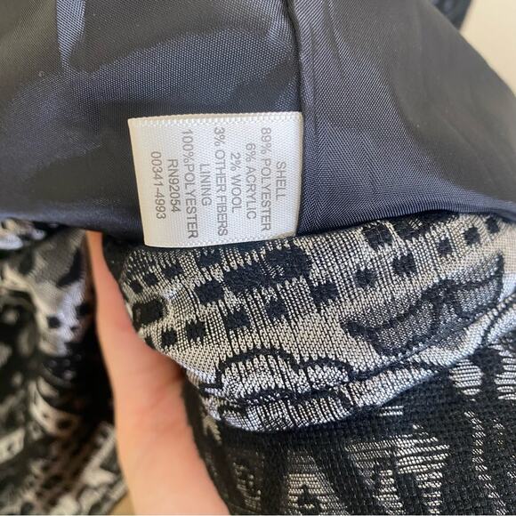 Christopher & Banks metallic silver and black jacket - Picture 3 of 8